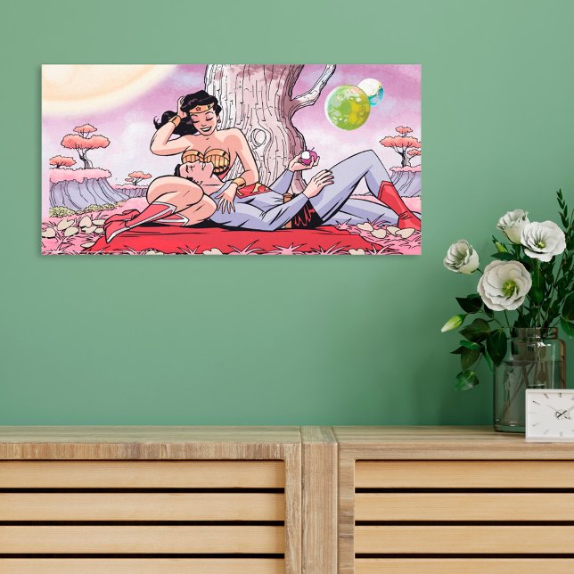 Impressão Em Tela Cobrir de banda desenhada do Super-Homem/Mulher Ma (Criador carregado)