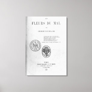 Impressão Em Tela Cobrir frontal, Primeira edição de "Les Fleurs du"