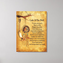 Impressão Em Tela Código da caçadora de sonhos do Lobo