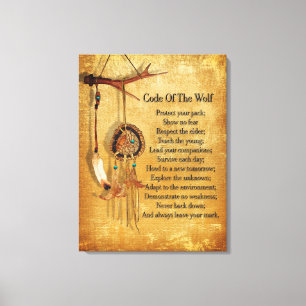 Impressão Em Tela Código do dreamcatcher do lobo