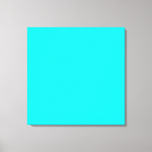 Impressão Em Tela Código hexadecimal azul claro Neon 00ffff (Frente)