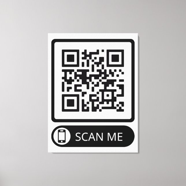 Impressão Em Tela Código QR do Marketing Scan Me (Frente)