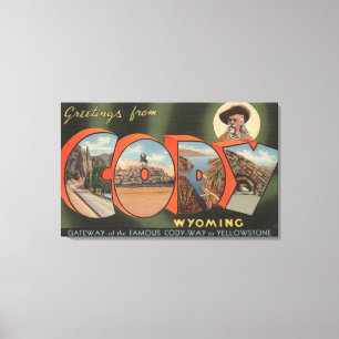 Impressão Em Tela Cody, letra ScenesCody de WyomingLarge, WY