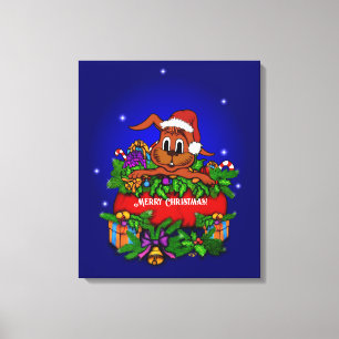 Impressão Em Tela Coelho de Natal