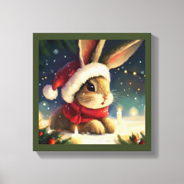 Impressão Em Tela Coelho de Natal 4 (Frente)