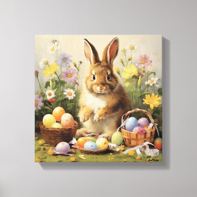 Impressão Em Tela Coelho do Bunny de Páscoa Arte (Frente)