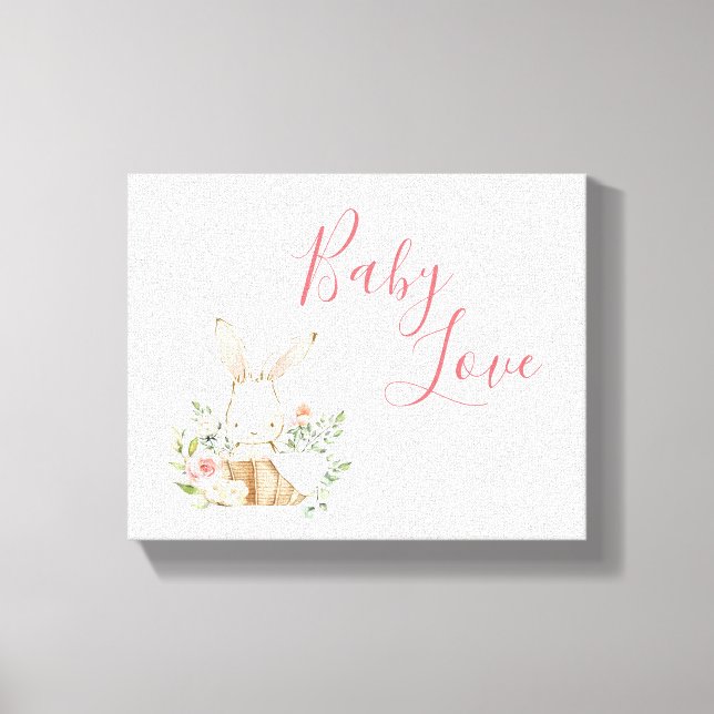 Impressão Em Tela Coelho Rosa Animal (Frente)