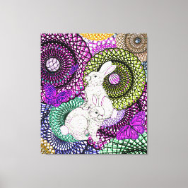 Impressão Em Tela Coelhos Abundantes