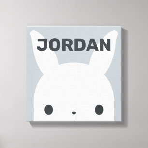 Impressão Em Tela Coelhozinho Fofo com Nome Personalizado