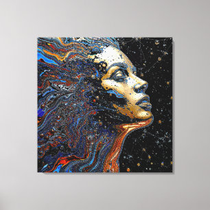 Impressão Em Tela "Cognição Celestial" – Um Retrato Surreal