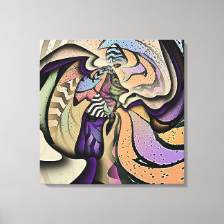 Impressão Em Tela Colagem Abstrata