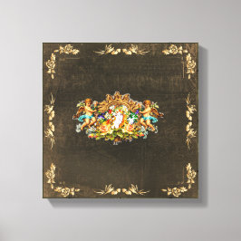 Impressão Em Tela Colagem da safra Retro com rendas e flores