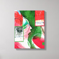 Colagem de abstrato, mídia mista e aquarela 2
