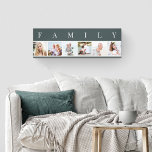 Impressão Em Tela Colagem de Fotografias da FAMÍLIA 6 Cinzas de Chap<br><div class="desc">Impressão de tela esticada personalizada com a palavra FAMILY gravada acima das suas fotos. O modelo de foto é configurado para que você adicione 6 de suas fotos favoritas, que são exibidas em formato quadrado em um estilo simples, de fita, colagem de fotos. Esta inteligente e na moda de arte...</div>