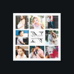 Impressão Em Tela Colagem de Fotografias da Família Monograma Person<br><div class="desc">Design moderno e elegante imprimiu Tela de Colagem de Fotos da Família Monograma Personalizada 8 da Família de Fotos,  que pode ser personalizada com seu texto. Veja a Design de Arte Gráfica para outros produtos que combinam com este design!</div>