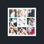 Impressão Em Tela Colagem de Fotografias da Família Monograma Person<br><div class="desc">Design moderno e elegante imprimiu Tela de Colagem de Fotos da Família Monograma Personalizada 8 da Família de Fotos,  que pode ser personalizada com seu texto. Veja a Design de Arte Gráfica para outros produtos que combinam com este design!</div>