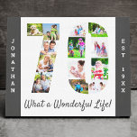 Impressão Em Tela Colagem de Fotografias definida no Número 70 Cinza<br><div class="desc">Crie seu próprio presente de aniversário de 70 exclusivo. Esta canvas inteligente é uma forma excelente de mostrar a sua colagem de fotos. O modelo está pronto para adicionar suas fotos favoritas, que aparecerão automaticamente na forma do número 70. Você também pode adicionar seu nome e ano de nascimento (ou...</div>