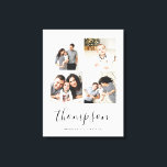 Impressão Em Tela Colagem de Fotografias do Monograma da Família Mod<br><div class="desc">Arte personalizada impressa de canvas personalizada com fotos da sua família e monograma. Adicione seu nome de família monograma ou outro texto personalizado com espaço para 4 fotos quadradas do Instagram. Use as ferramentas de design para adicionar mais fotos, alterar a cor do plano de fundo e editar as fontes...</div>