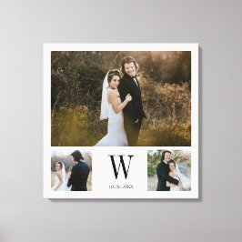 Impressão Em Tela Colagem de Fotografias do Monograma Personalizado 