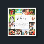 Impressão Em Tela Colagem de Fotografias Elegante de Cotação 12<br><div class="desc">Personalize com 12 fotos favoritas e faça uma citação para que sua mãe crie um presente exclusivo para Dia de as mães, aniversários, Natal, chás de fraldas ou qualquer dia que você queira mostrar o quanto ela significa para você. Mostre a ela o quão incrível ela é todos os dias....</div>