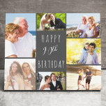 Impressão Em Tela Colagem de Fotos 7 Cinza de Imagem Branca 90 de An<br><div class="desc">Diga Feliz aniversário de 90 com uma canvas personalizada. O modelo de foto é configurado para que você adicione 7 das suas fotos favoritas que são exibidas em uma colagem de fotos ao redor da saudação de aniversário. O texto diz simplesmente "Feliz aniversário do 90" na tipografia informal. "90" é...</div>