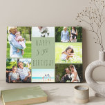 Impressão Em Tela Colagem de Fotos 7 Imagens Sage Verde 50º Aniversá<br><div class="desc">Diga Feliz 50º aniversário com uma canvas personalizada. O modelo de foto é configurado para que você adicione 7 das suas fotos favoritas que são exibidas em uma colagem de fotos ao redor da saudação de aniversário. O texto diz simplesmente "Feliz 50º aniversário" na tipografia ocasional. "50º" é editável se...</div>