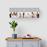 Impressão Em Tela Colagem de Fotos CASADA 7 Cinzas e Branco<br><div class="desc">Impressão de tela esticada elegante, personalizada com suas fotos de casamento. Um design de na moda em uma paleta de cores neutras de cinzas e branco - perfeito para recém-casados e presentes de aniversário. O modelo de foto é configurado para que você adicione 7 das suas fotos favoritas que são...</div>