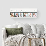 Impressão Em Tela Colagem de Fotos da FAMÍLIA 6 Imagem Natural<br><div class="desc">Impressão de tela esticada personalizada com a palavra FAMILY gravada acima das suas fotos. O modelo de foto é configurado para que você adicione 6 de suas fotos favoritas, que são exibidas em formato quadrado em um estilo simples, de fita, colagem de fotos. Esta inteligente e na moda de arte...</div>