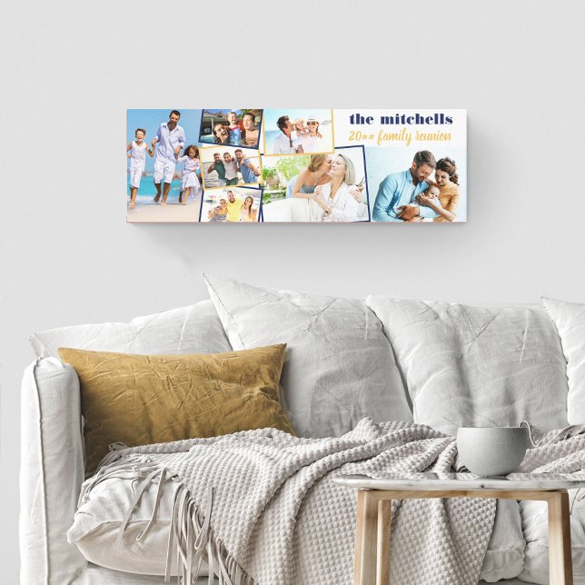 Impressão Em Tela Colagem de Fotos da Família - 7 Fotos e Texto Pers (Criador carregado)