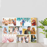 Impressão Em Tela Colagem de Fotos da Família de Estilos de Masonari<br><div class="desc">Crie sua própria colagem de fotos no estilo alvenaria em uma canvas branca. O modelo de foto está pronto para que você exiba 9 fotos da sua família favorita. Suas fotos serão exibidas automaticamente em uma grade de alvenaria, com 2 paisagens e 1 retrato em cada uma das 3 linhas....</div>