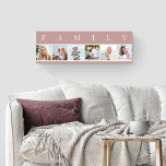Impressão Em Tela Colagem de Fotos da Família Simples 6 Imagens Rosa<br><div class="desc">Impressão de tela esticada personalizada com a palavra FAMILY gravada acima das suas fotos. O modelo de foto é configurado para que você adicione 6 de suas fotos favoritas, que são exibidas em formato quadrado em um estilo simples, de fita, colagem de fotos. Esta inteligente e na moda de arte...</div>