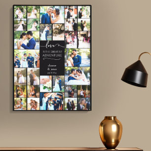 Impressão Em Tela Colagem de Fotos de Casamento Aventura Mais Import