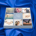 Impressão Em Tela Colagem de Fotos de Casamento de Ampersand Azul El<br><div class="desc">Colagem de Fotos de Casamento de Ampersand Elegante Moderno</div>