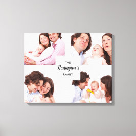 Impressão Em Tela Colagem de Fotos de Família Personalizadas 4 Retân