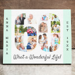 Impressão Em Tela Colagem de Fotos definida em Número 60 Mint White<br><div class="desc">Crie seu único 60º presente de aniversário. Esta canvas inteligente é uma forma excelente de mostrar a sua colagem de fotos. O modelo está pronto para adicionar suas fotos favoritas, que aparecerão automaticamente na forma do número 60. Você também pode adicionar seu nome e ano de nascimento (ou sobrenome) em...</div>