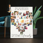 Impressão Em Tela Colagem de Fotos em Forma de Coração Personalizada<br><div class="desc">Crie a sua própria canvas personalizada com 29 das suas fotografias favoritas e o(s) seu(s) nome(s) de família. O modelo de foto é configurado para criar uma colagem de fotos na forma de um coração amoroso, exibindo suas fotos em uma mistura de retratos, paisagens e formatos quadrados de instragrama. Carregue...</div>