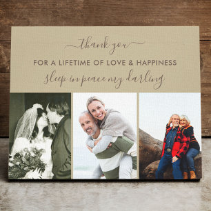 Impressão Em Tela Colagem de Fotos em Memória Sono Neutro em Paz