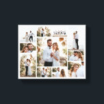 Impressão Em Tela Colagem de fotos mínima elegante e simples<br><div class="desc">Colagem de fotos mínima elegante,  simples linhas limpas,  impressão de presente da família.</div>