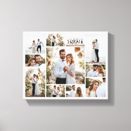 Impressão Em Tela Colagem de fotos mínima elegante e simples