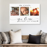 Impressão Em Tela Colagem de Fotos Moderna para Sempre<br><div class="desc">Esta surpreendente canvas de arte mostra uma bela colagem de fotos com três quadros mostrando memórias queridas, adoradas com a mensagem sentida, "Você e eu, para sempre e sempre." O elegante design preto-e-branco, combinado com um belo roteiro e a tipografia do impressão, cria uma peça sofisticada e duradoura que complementará...</div>