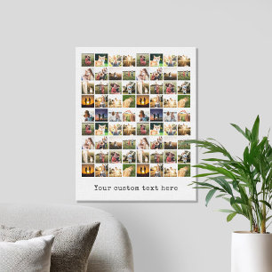 Impressão Em Tela Colagem de Fotos Personalizada 72