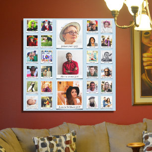 Impressão Em Tela Colagem de Fotos Personalizada da Família