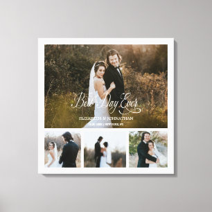 Impressão Em Tela Colagem de Fotos Personalizada no Melhor Dia De 4