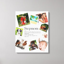 Impressão Em Tela Colagem de Fotos Personalizada para Madrasta Defin
