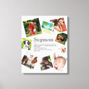 Impressão Em Tela Colagem de Fotos Personalizada para Madrasta Defin