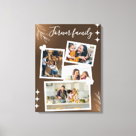Impressão Em Tela Colagem de Fotos Personalizadas da Família Eterna