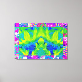 Impressão Em Tela Colagem do Jardim de Girassol com abstrato Patchwo