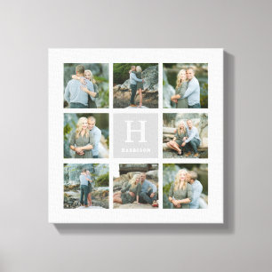 Impressão Em Tela Colagem do Monograma Clássico