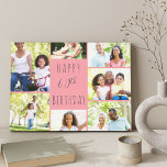 Impressão Em Tela Colagem Fotográfica 7 Coral de Imagem Rosa 60. º A<br><div class="desc">Diga Feliz 60º aniversário com uma canvas personalizada. O modelo de foto é configurado para que você adicione 7 das suas fotos favoritas que são exibidas em uma colagem de fotos ao redor da saudação de aniversário. O texto diz simplesmente "Feliz 60º aniversário" na tipografia informal. "60º" é editável se...</div>