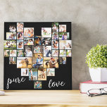 Impressão Em Tela Colagem Fotográfica em Forma de Coração Pura e Amo<br><div class="desc">Crie o seu colagem de fotos em forma de coração com 36 dos seus fotos favoritos e selifes. A colagem compreende uma variedade de paisagens, retratos e formas quadradas para lhe dar muitas opções ao colocar sua própria foto. A design é completa com "Pure Love" que é escrita em letras...</div>